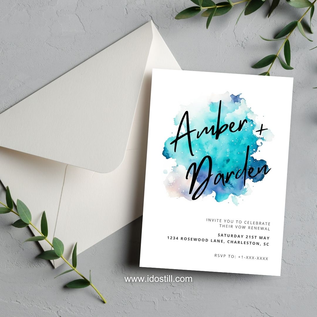 Blue Ink Invitation